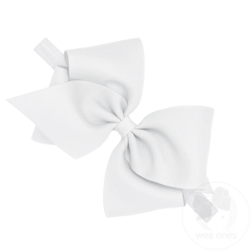 Mini King Classic Grosgrain Girls Hair Bow on Baby Band