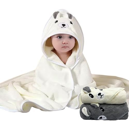 Hooded Baby Towels, 2 Packs Premium Soft Baby Bath Towels with Hood for Babies, Toddler, Infant - Ultra Absorbent, Baby Stuff Shower as Best Gifts for Boys and Girls