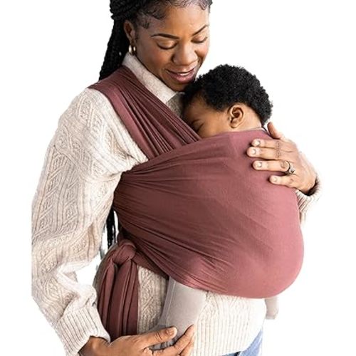 Solly Baby Wrap Carrier - Lightweight Baby Carrier - Newborn Baby Essentials - for Newborn, Infants and Baby 8-25 Lbs. Ember