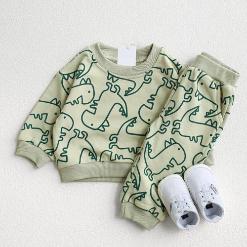 Cartoon Dinosaur Design Printed Set