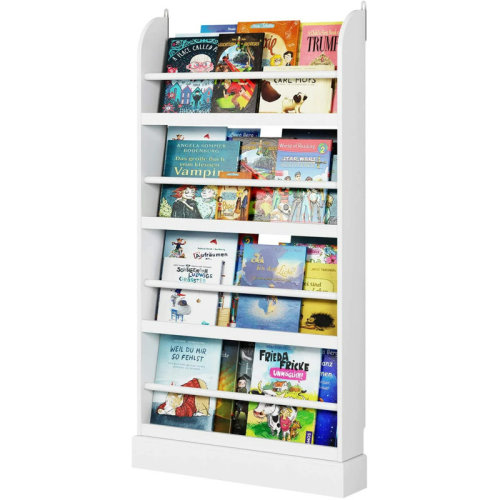 Wade Logan® Bockiaro 43.3" H Wood Storage Bookcase, White & Reviews | Wayfair