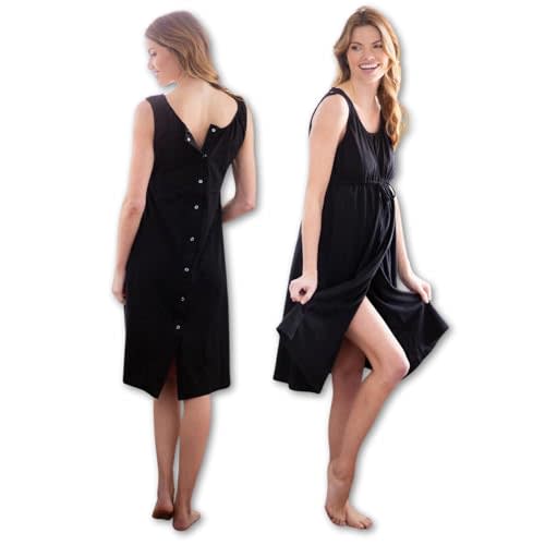 Baby Be Mine Labor and Delivery Gown for Hospital – 3-in-1 Labor/Delivery/Nursing Gown – Maternity Sleepwear