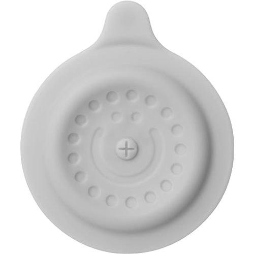Ubbi Bathtub Drain Cover, Silicone Drain Stopper with Suction, Baby Bath Time Accessory, Gray