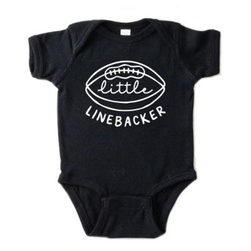 The Juniper Shop Little Linebacker Baby Short Sleeve Bodysuit