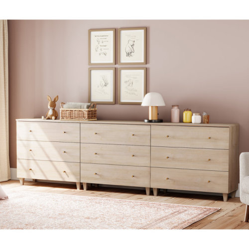 Corrigan Studio® Kids Dresser With 9 Drawers For Children's Room, 3-In-1 Dresser For Bedroom, 106"W | Wayfair
