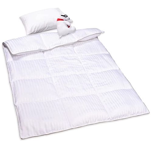 ZPECC Kids Toddler Blanket - 39" x 47" Comforter for Boy and Girls,Baby Quilt for Crib Bed, Stroller, Travel,White Stripe