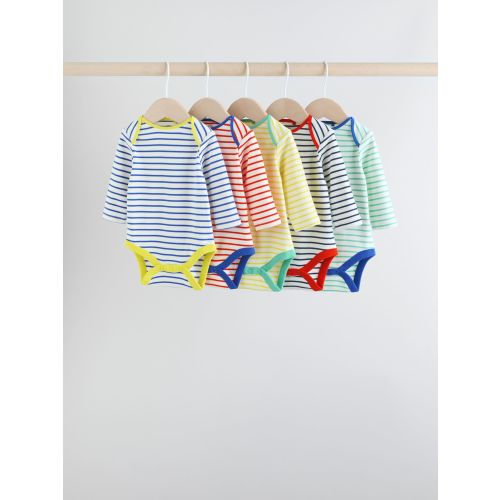 Bright Baby Long Sleeve Bodysuits 5 Pack