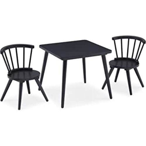 Delta Children Windsor 2-Piece Chair Set, Midnight Grey
