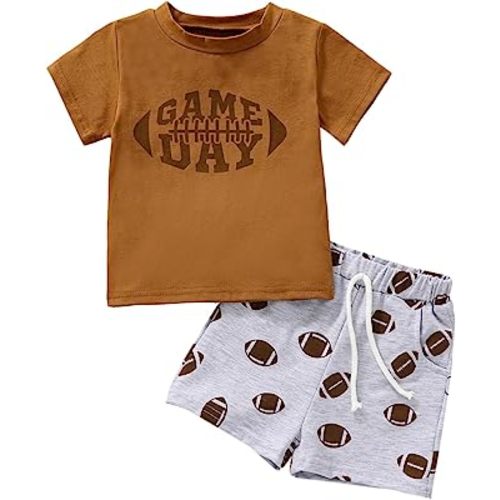Kupretty Baby Boy Clothes Toddler Summer Outfit Short Sleeve T-Shirt Tee Tops Joggers Casual Shorts 2Pcs Clothing Set