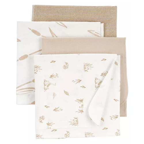 Carter's Baby Nuetral Receiving Blankets, Pack of 4