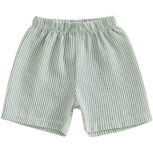 Toddler Baby Boy Girl Shorts Summer Casual Elastic Waist Striped Shorts Pants Boxer Bottoms