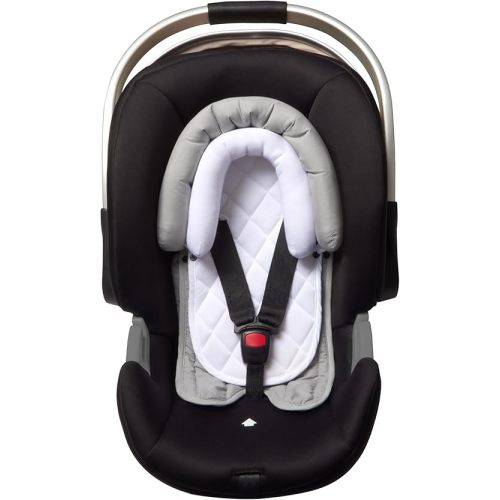 Pro Goleem Infant Car Seat Insert, Babybody Support for Toddler, Soft Minky Preemie Car Seat Insert, 2-in-1 Reversible, Perfect for Carseats, Strollers, Swings, White and Grey