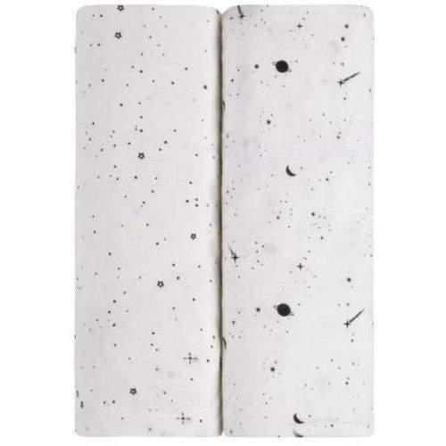 Ely's & Co. Baby Fitted Bassinet Sheet 100% Combed Jersey Cotton 2 Packs Gender Neutral