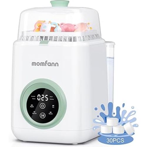Baby Bottle Washer-19 Min Rapid Wash, Sterilizer and Dryer, All-in-One Cleaner, Bottles,Pump Parts & Baby Essentials for New Parents Gift - Replaces Hand Washing, Green