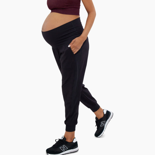 Ingrid and Isabel Ultimate Fold Down Jogger - Black, L
