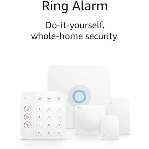 Ring Alarm 5-Piece Kit – Wireless Smart Home Security System | Expandable | Easy Setup | Mobile App Control | 24/7 Professional Monitoring | Alexa Compatible