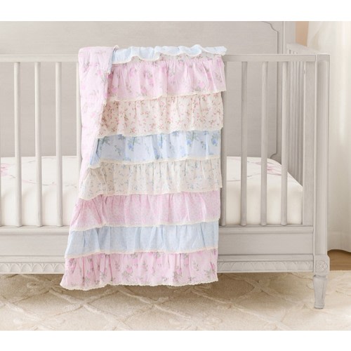 LoveShackFancy Prairie Ruffle Baby Quilt | Pottery Barn Kids