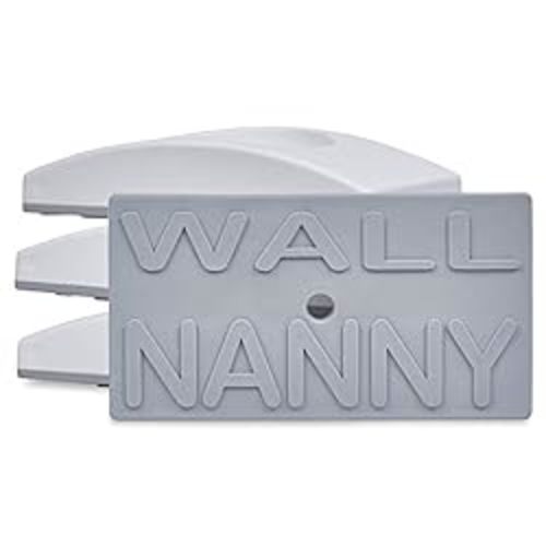 Wall Nanny - Baby Gate Wall Protector (Made in USA) Protect Walls from Pet Gates & Dog Gates - No Safety Hazard on Spindles - for Child Pressure Mounted Baby Gate for Stairs Cup Guard - White, 4 Pack