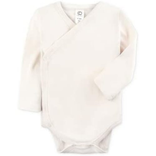 Colored Organics - Organic Cotton Baby Kimono Bodysuit - Long Sleeve One Piece