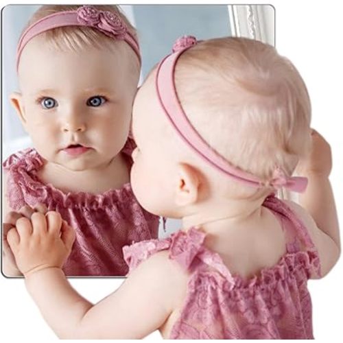 Kids Wall Mirror Tiles,Safe Unbreakable Acrylic Mirror for Baby,Plastic Plexiglass On the RV, Shatterproof Frameless Mirror Wall Stickers.Suit for Apply Touring Car,Children's Room,Classroom(8"x8")
