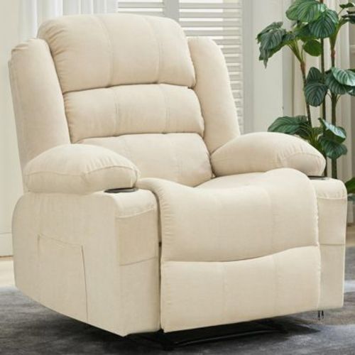 Oversized Rocker Recliner Chair Modern Rocking Lounge Chair for Big & Tall Adults Comfy Overstuffed Wide Lazy Boy Recliner