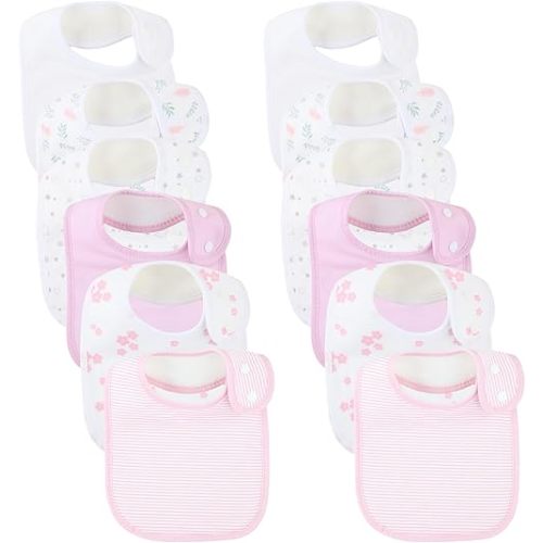 Baby Bibs Soft and Absorbent Organic Cotton Bandana Drool Bibs Set for Boys Girls Newborn 0-36 Months