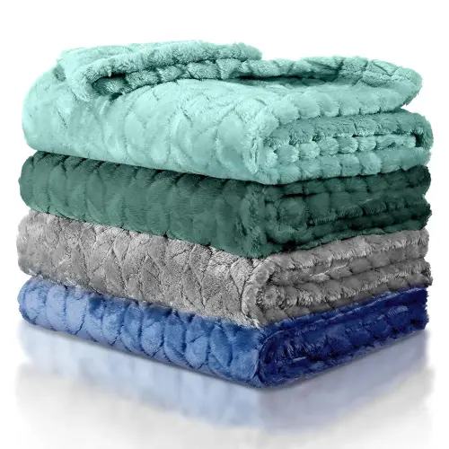 Frienda 4 Pcs Baby Fuzzy Blanket Fluffy Baby Blanket for Boys Girls Soft Warm Infant Newborn Toddler Receiving Nursery Bed Supplies, 32 x 24 Inch(Classic Color)