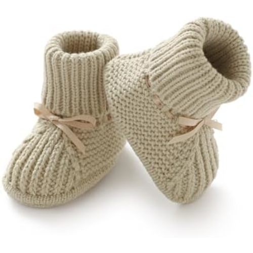 mimixiong Baby Booties Newborn Infant Sock Shoes Hand Knitting Crochet Boy and Girl Cozy Shoes