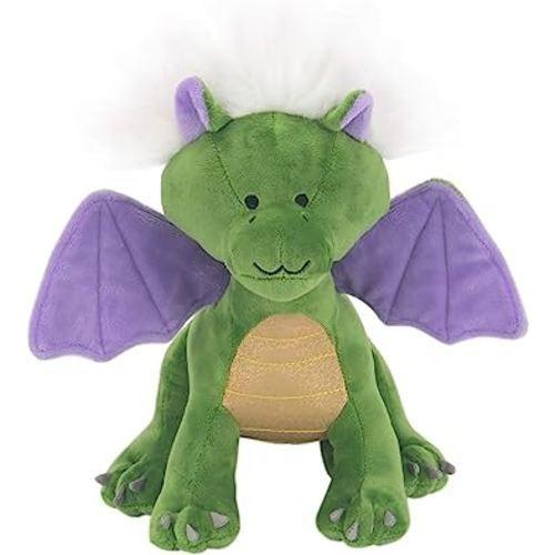 Lambs & Ivy Dragon Plush Green/Purple Stuffed Animal Toy - Gus