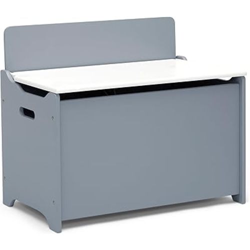GAP GapKids Toy Box - Greenguard Gold Certified, Grey/White,23.6"L x 14.17"W x 20"H