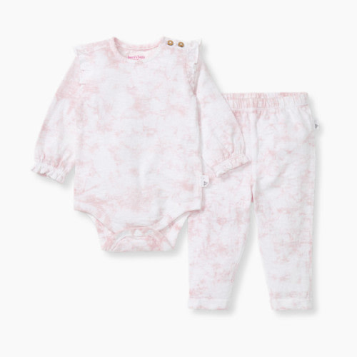 Burt's Bees Baby Organic Cotton Desert Tie Dye Bodysuit Set - Lavender Tie Dye, Newborn