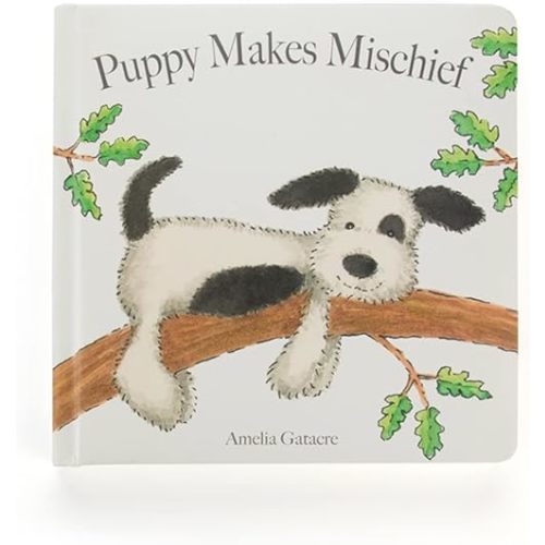 Puppy Makes Mischief: A Baby Board Book by Jellycat | Children's Book | Baby Gift