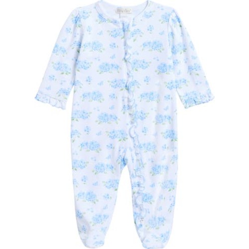 Floral Pima Cotton Zip Footie