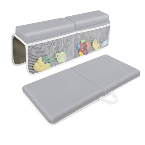 Bath Kneeler with Elbow Rest Pad Set, 1.5 inch Kneeling Pad Mat for Bathtub - Gray