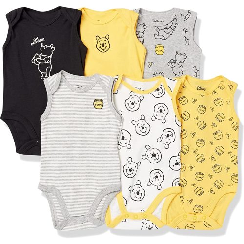 Amazon Essentials Disney | Star Wars Unisex Babies' Sleeveless Bodysuits, Pack of 6