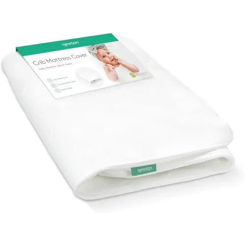 Newton Baby Waterproof Extra Cover | Ultra-Breathable Proven to Reduce Suffocation Risk, Fits Original and Waterproof Newton Crib Mattress, Safe, Machine Washable, Non-Toxic - White (Cover ONLY)