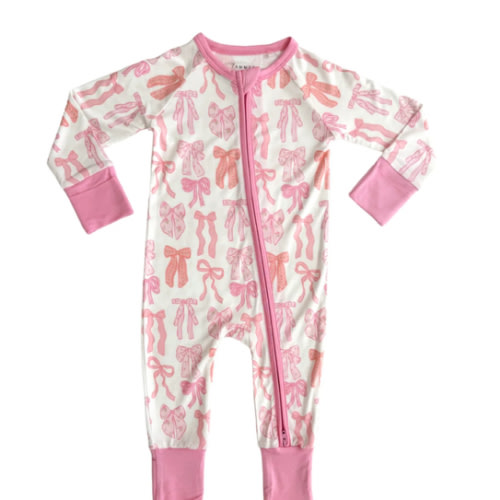 Spring Floral Bows Zipper Romper – In my Jammers