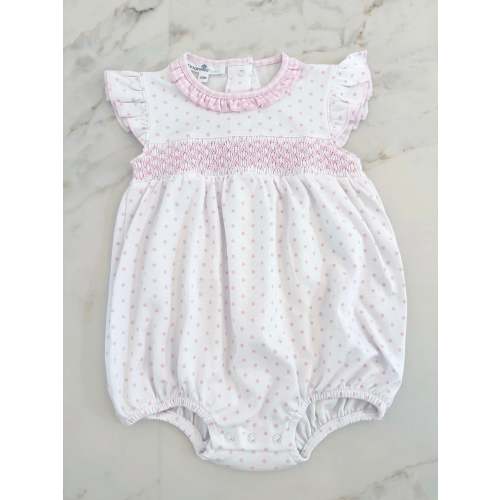Lila Smocked Dots Bubble – Littles on 5th