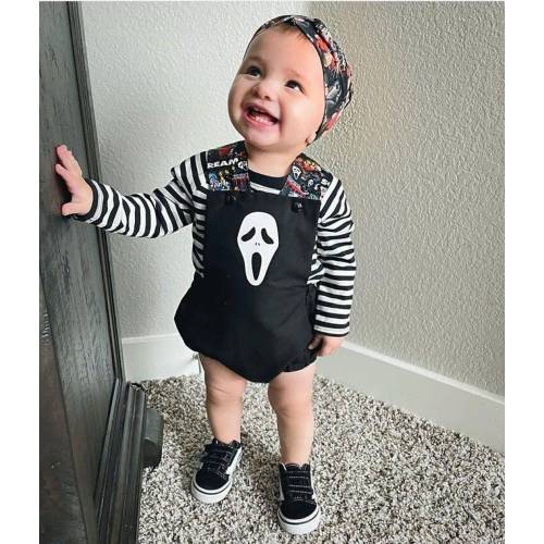 Scream Horror Overall Romper Onesie Jumpsuit