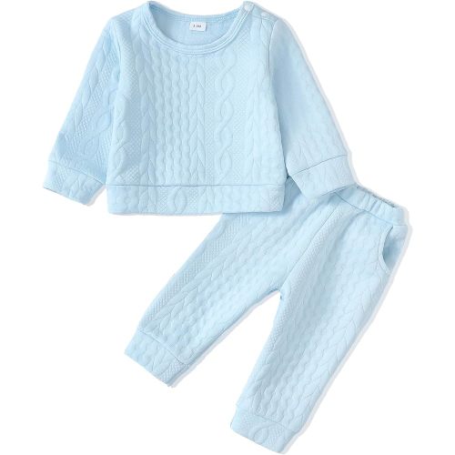Renotemy Newborn Infant Baby Girl Clothes Outfits Fall Winter Long Sleeve Sweatshirts Pants Cute Baby Girl Outfits Set