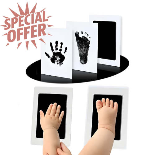 Clean-Touch Ink Pad Kit for Baby Hand and Footprints (No Ink/Skin Touch)
