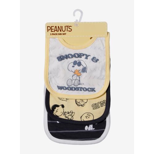 Peanuts Snoopy & Woodstock Bib Set