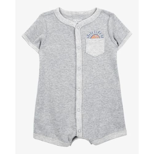 Baby Short-Sleeve Romper - Gray - Carter's | Carter's