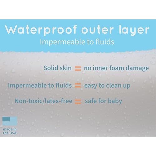 Keekaroo Peanut Changer Baby Vanilla– The Original Made in USA Easy-to-Clean Changing pad and The only Shell Over Foam, Fully Water Repellant