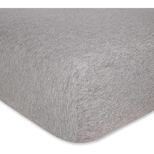 Burt's Bees Baby Solid Fitted Crib Sheet Organic Cotton BEESNUG - Indigo, Fits Unisex Standard Bed and Toddler Mattress, Infant Essentials, 52 x 28 Inch 1-Pack