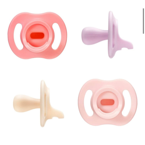 Tommee Tippee Ultra-Light StayPut Pacifier, One-Piece Silicone Design, 0-6m, 4 Pack