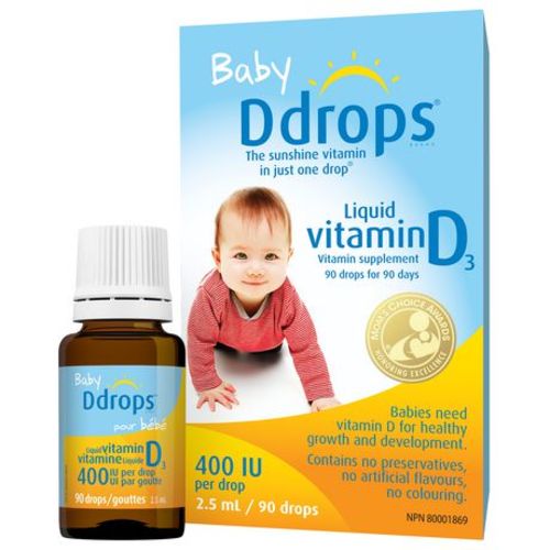Baby Ddrops® Liquid Vitamin D3 Vitamin Supplement, 400 IU
