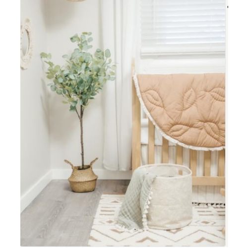 Crane Baby Willow 100% Cotton Storage Bin - Perfect for Nursery Organization, Handcrafted Design