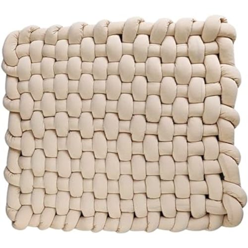 Amazon.com: Wonder Space Knotted Braided Plush Mat, Baby Infant Newborn Sleeping Tummy Time Playing Nursery Rug Knot Floor Cushion, Handmade Pure Soft Fabric, Fashion Cute Toddler Children Room Decor, Beige : Baby57