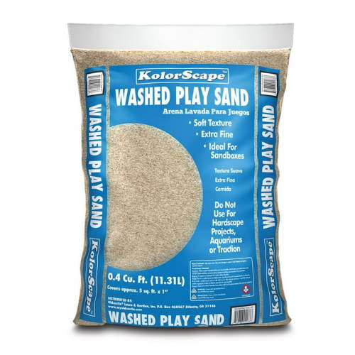 Kolorscape Multi-Purpose Outdoor Decorative Fine Washed Play Sand for Sandbox .4CF